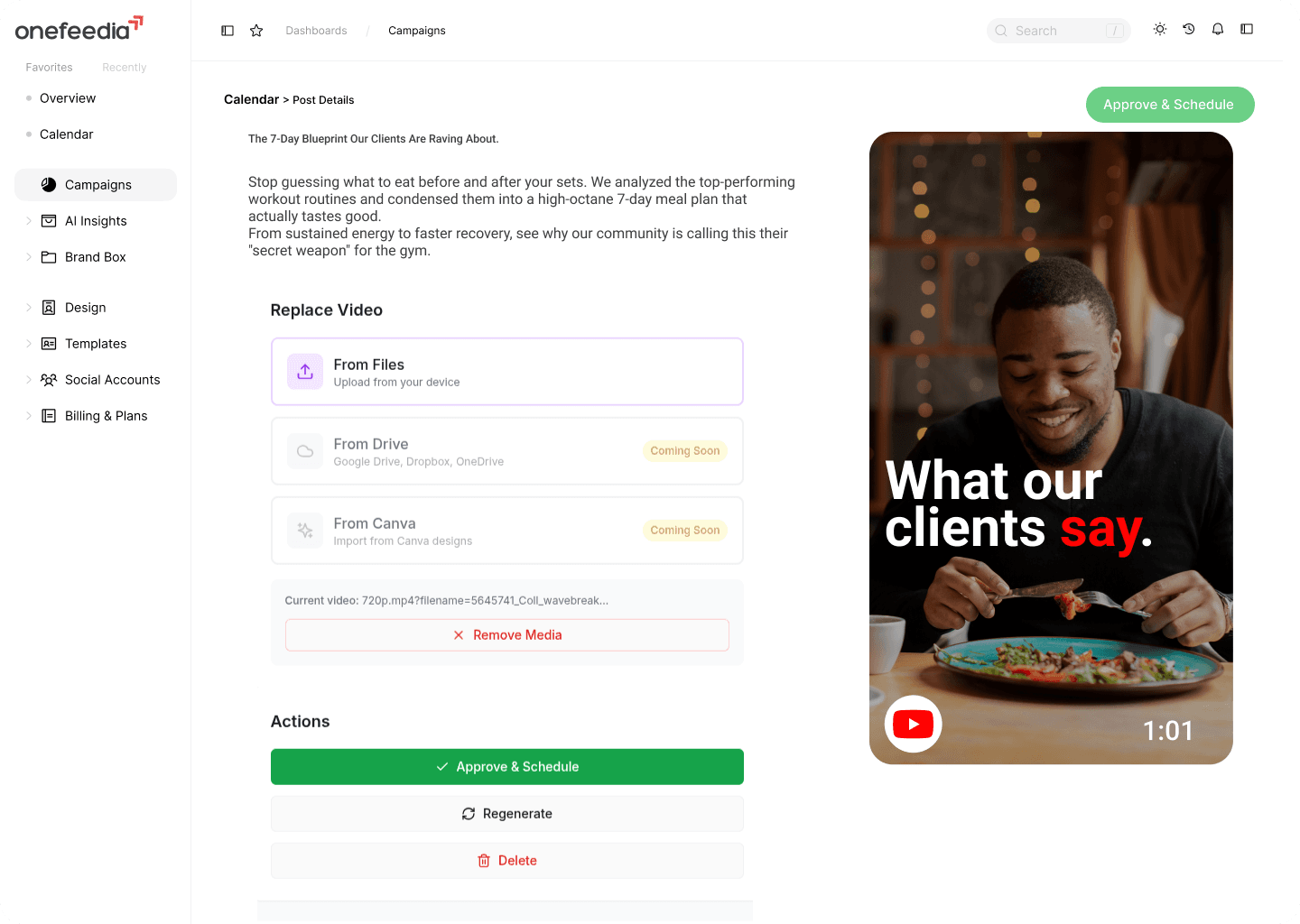 Post Details Review Page